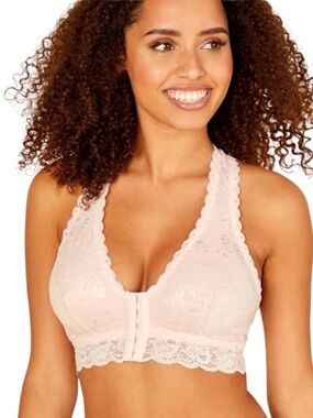 NWT Cosabella Valeria Racerback Front Closure Bralette Pink Lilly Small $95